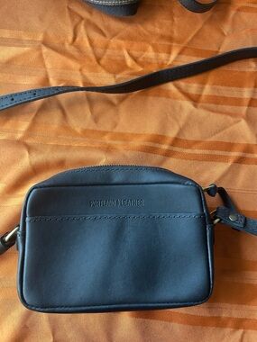 Portland Leather Black Mini Crossbody Bag